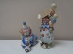 Two Lladro figures - clowns