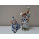 Two Lladro figures - clowns