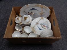 A box of Japanese tea and dinner service