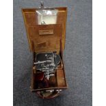 A vintage Paillard Bolex of Switzerland cine camera in fitted leather case CONDITION