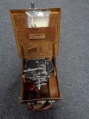 A vintage Paillard Bolex of Switzerland cine camera in fitted leather case CONDITION