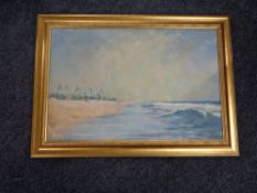 A gilt framed Varnas oil on canvas,