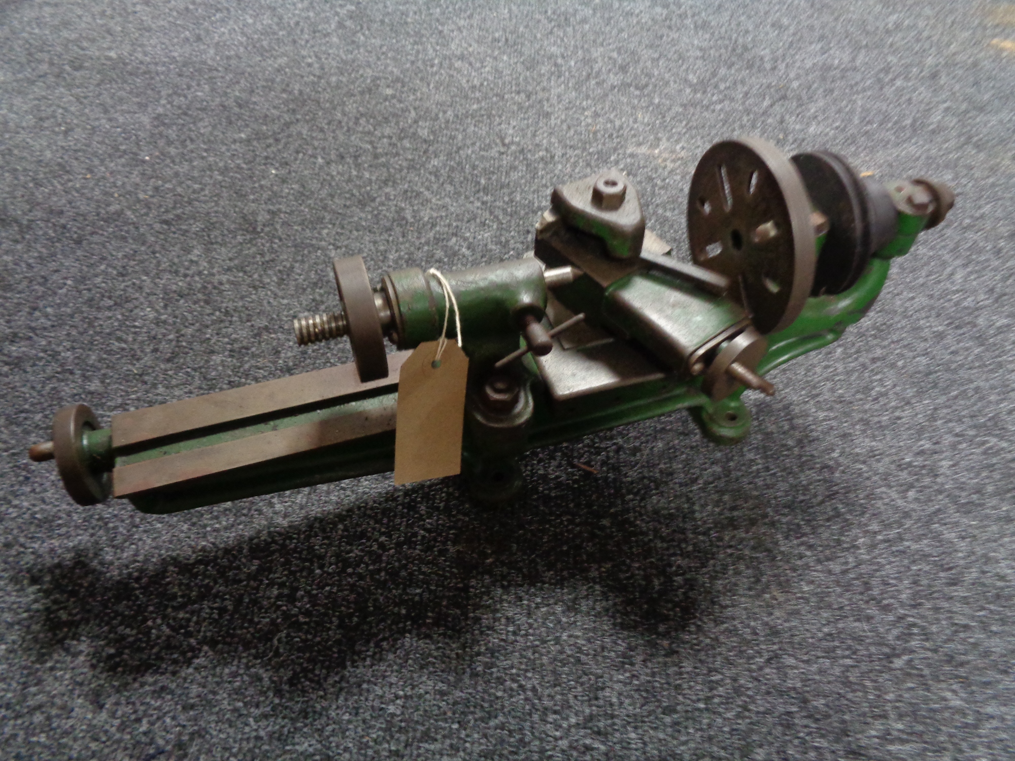 A bench top miniature lathe