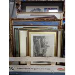 A box of assorted pictures, cinema montage, hexagonal mirror, oil on canvas,