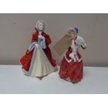Two Royal Doulton figures - Christmas Morn HN 1992 & Rachel HN 2936