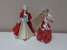 Two Royal Doulton figures - Christmas Morn HN 1992 & Rachel HN 2936