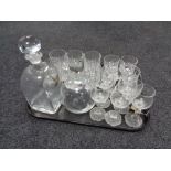 A tray of two decanters,