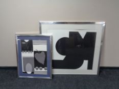 Two contemporary framed prints