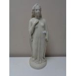 A Parian figure - Female in flowing dress (af)