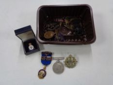 A box of WW II medals,