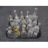 A tray of glass bells