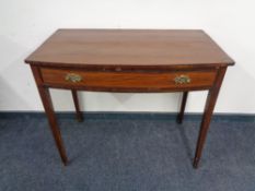 A Victorian mahogany bow fronted hall table
