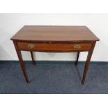 A Victorian mahogany bow fronted hall table