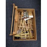A box of miniature easels,