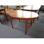 A mahogany oval occasional table