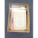 A box of sheet music