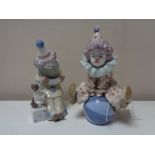 Two Lladro figures - clowns