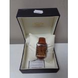 A boxed gent's Rotary wristwatch on leather strap CONDITION REPORT: Battery