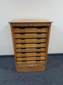 A continental oak shutter fronted music cabinet 65 cm x 48 cm x 102 cm (h) CONDITION