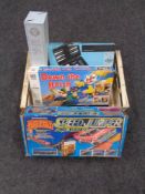 Box of Dukes of Hazzard jumper, down the hatch game,