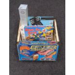 Box of Dukes of Hazzard jumper, down the hatch game,