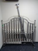 A metal 5' bed frame
