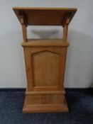 A pine lectern