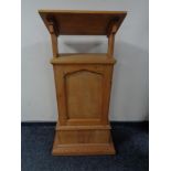 A pine lectern