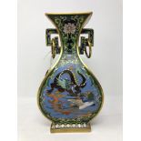 A Chinese cloisonne vase, height 26.5 cm.