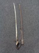 An antique officer's sword in sheath