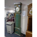 An antique continental longcase clock signed Mons P.