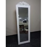 A painted pine cheval mirror