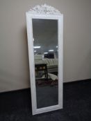 A painted pine cheval mirror