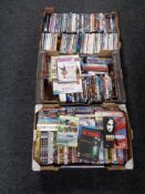 Three boxes of assorted DVD's