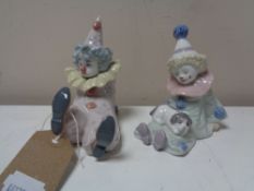 Two Lladro figures - clowns