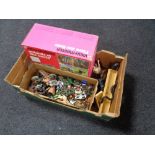 A box of toys, boxed viemaster, animals of the world,