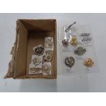 A box of regimental badges