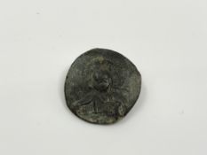 A Byzantine follis coin, Constantinople mint, c. 976-1025 AD, 10.