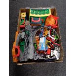 A box of Thomas the Tank Engine and friends take and play buildings,