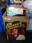 A box of lps and lp box sets,