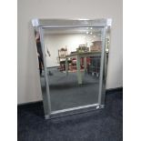 A contemporary all glass mirror,