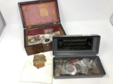 A box of George III and later coins, English and foreign, various,