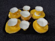 A tray of twenty pieces of Windsor bone tea china