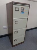 A Triumph four drawer metal filing cabinet