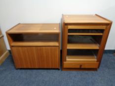 Two 20th century teak audio cabinets