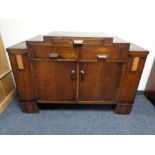 An oak Art Deco sideboard