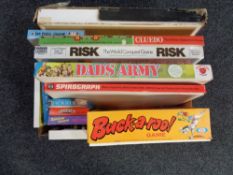 A box of twentieth century board games, dad's army,