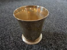 A silver Queen Elizabeth II commemorative beaker