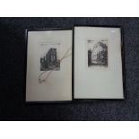 A pair of signed Charles Smith black and white engravings