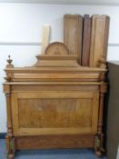 An antique continental oak 4' bed frame